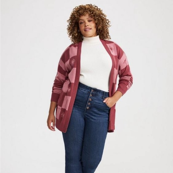 Torrid Pink Drop Cardigan - Picture 6 of 7